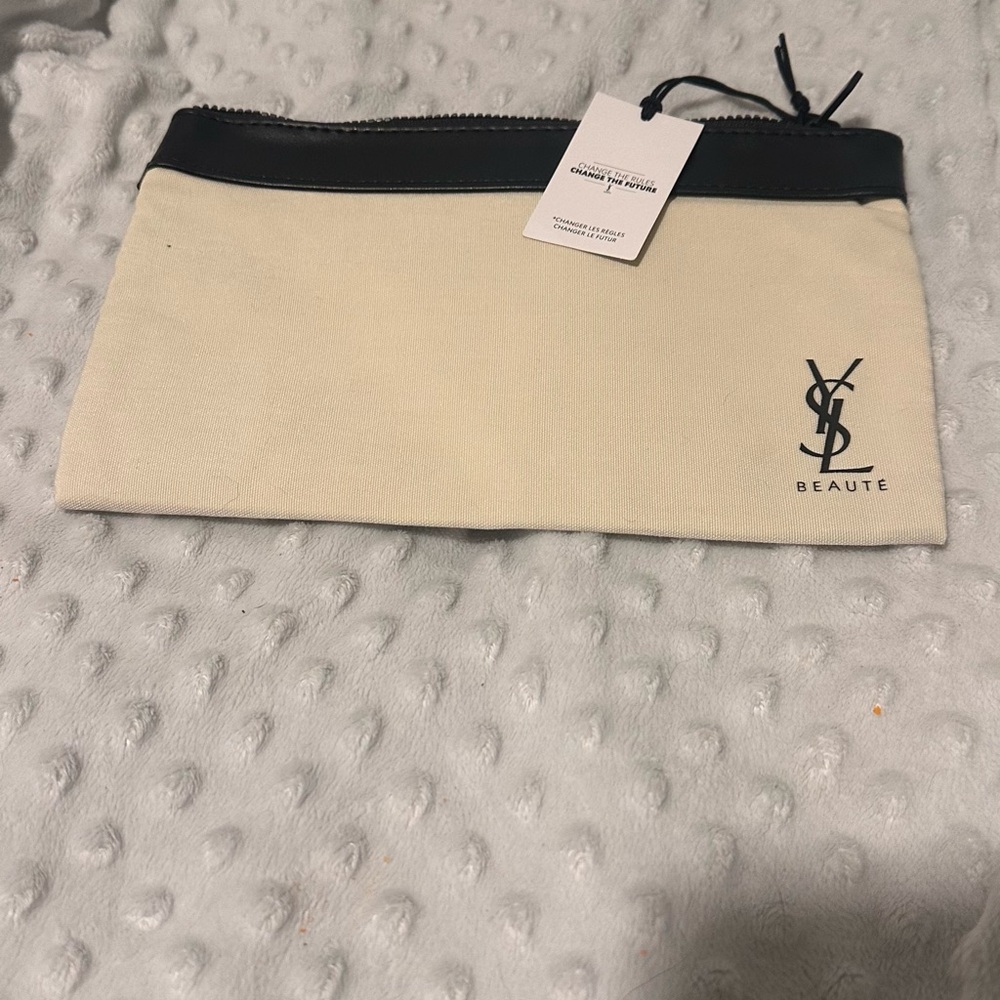 YSL Black and Cream Pouch